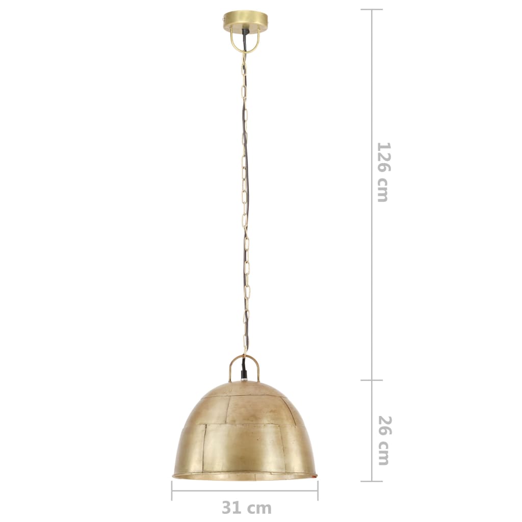 kerek sárgaréz vintage ipari függőlámpa 25 W 31 cm E27