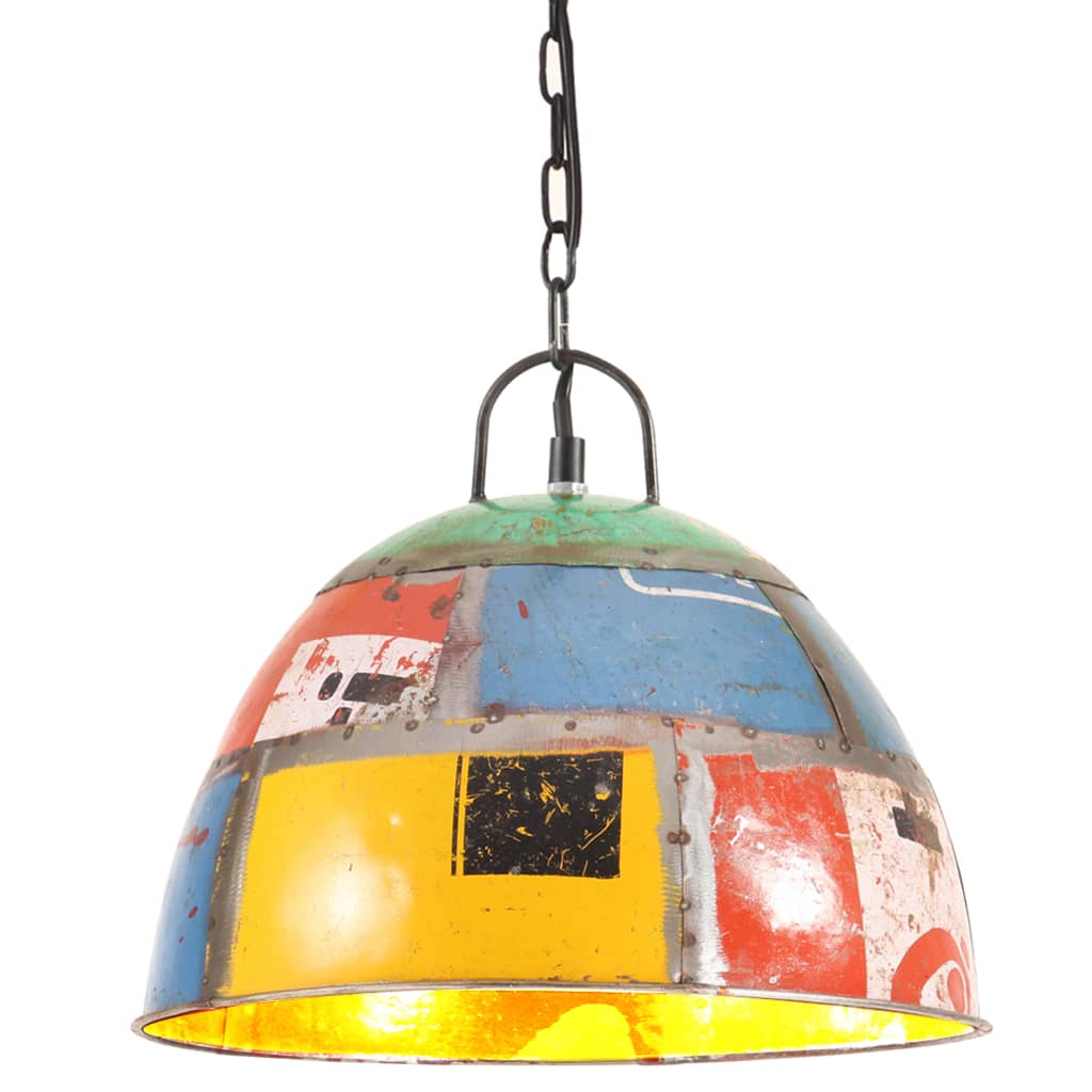 kerek többszínű vintage ipari függőlámpa 25 W 31 cm E27