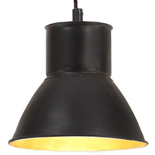 kerek fekete függőlámpa 25 W 17 cm E27