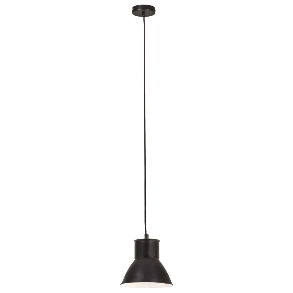 kerek fekete függőlámpa 25 W 17 cm E27