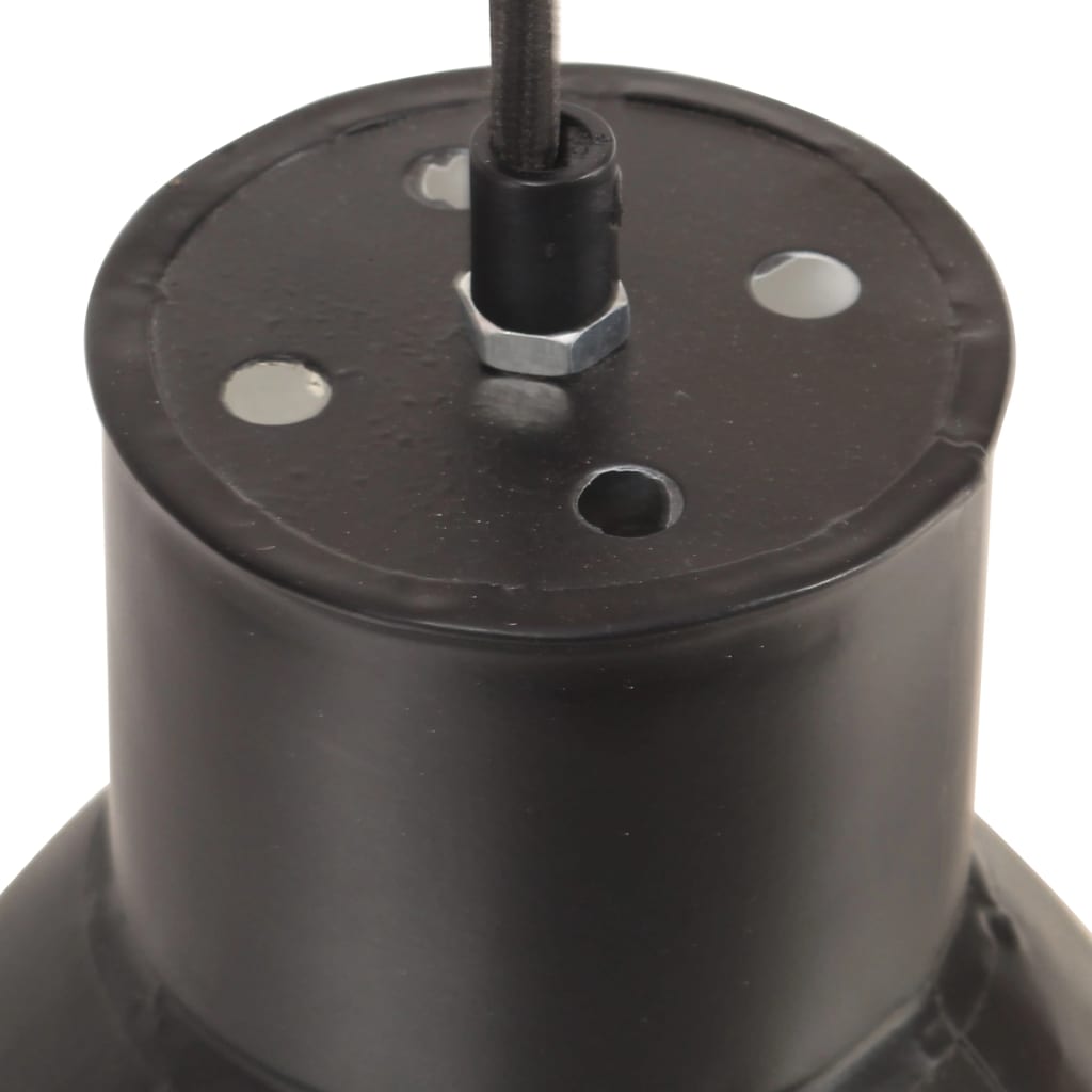 kerek fekete függőlámpa 25 W 17 cm E27
