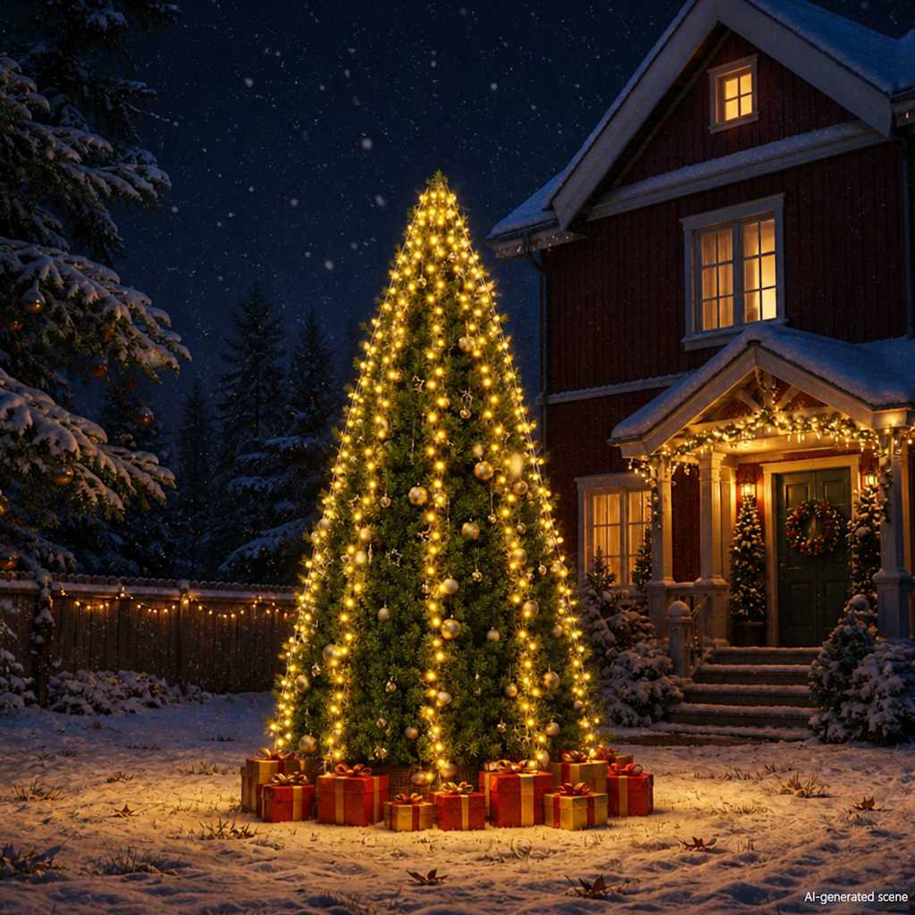 300 LED-es karácsonyi fényháló 300 cm