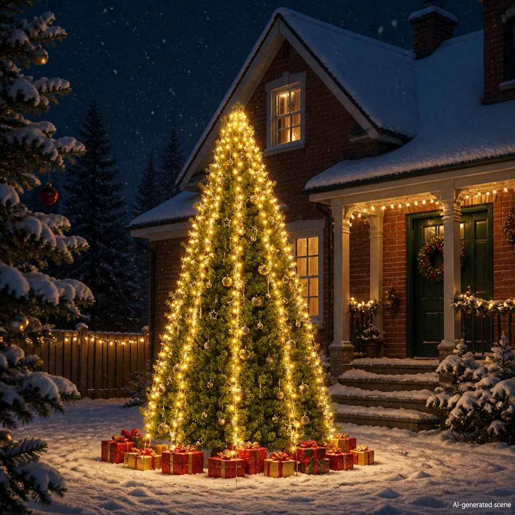 400 LED-es karácsonyi fényháló 400 cm