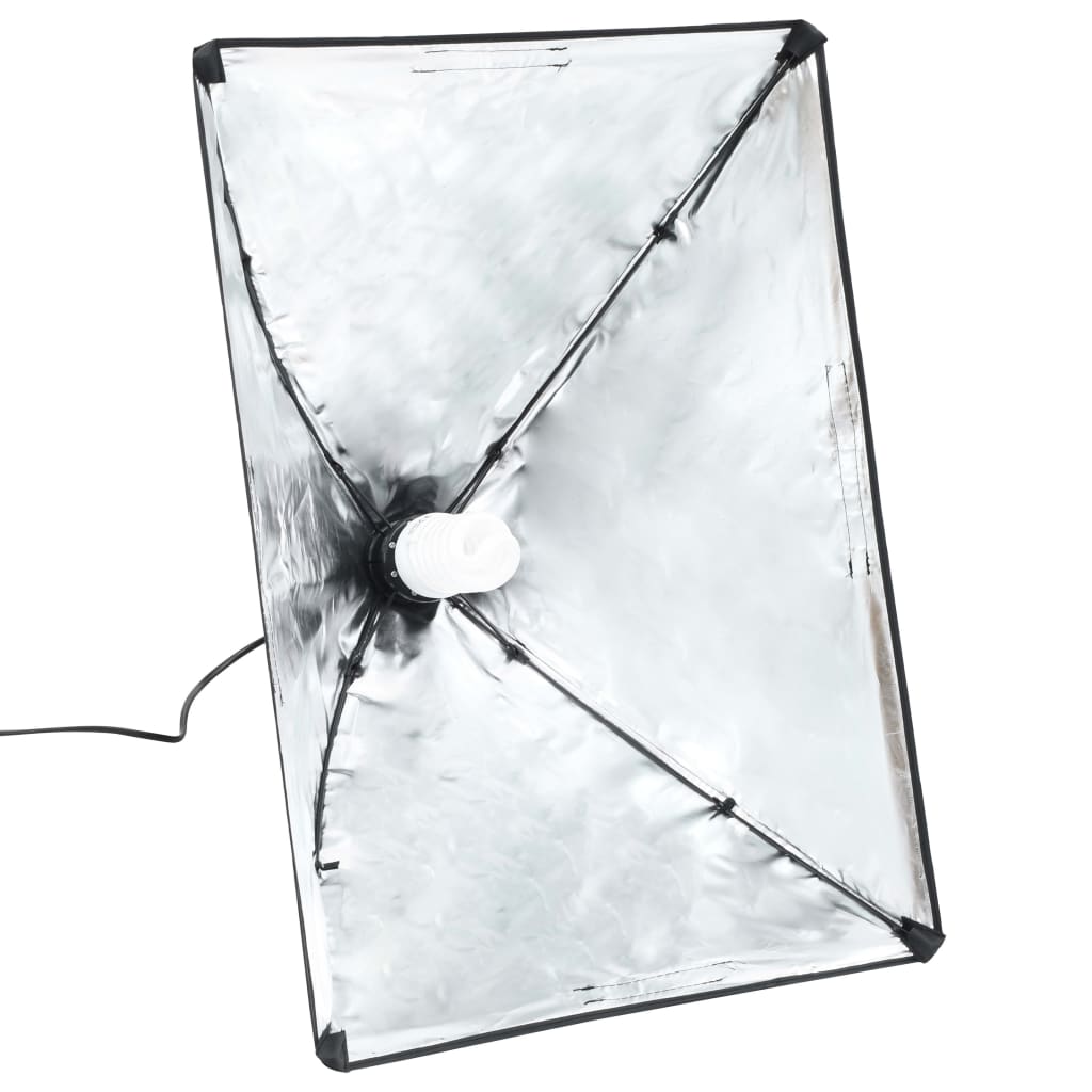 fotóstúdió-felszerelés softbox lámpákkal és háttérrel