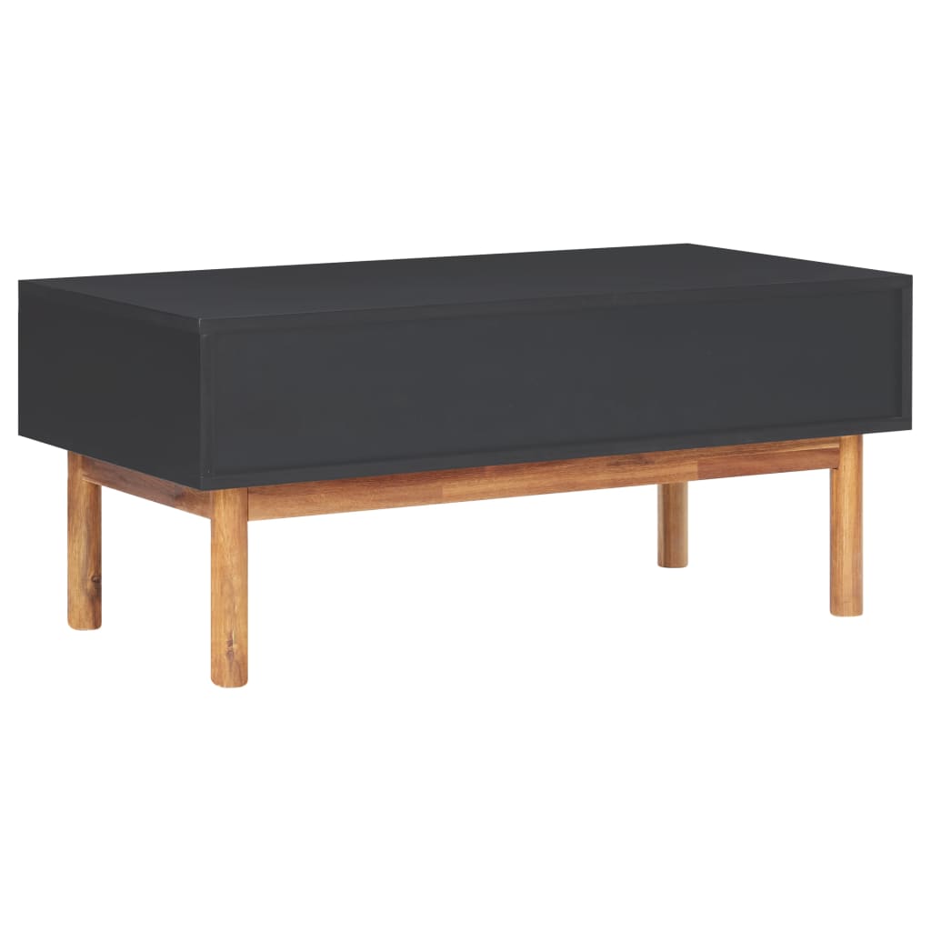 tömör akácfa és MDF dohányzóasztal 90 x 50 x 40 cm