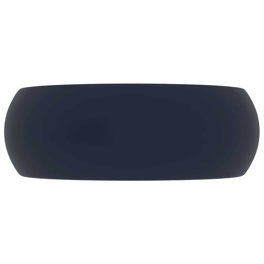kerek matt sötétkék kerámia luxus mosdókagyló 40 x 15 cm