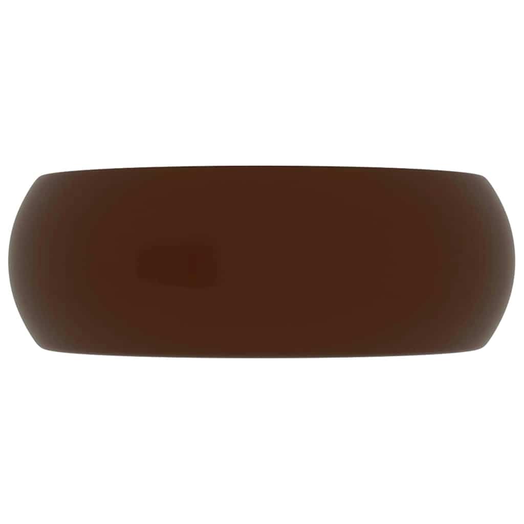 kerek matt sötétbarna kerámia luxus mosdókagyló 40 x 15 cm