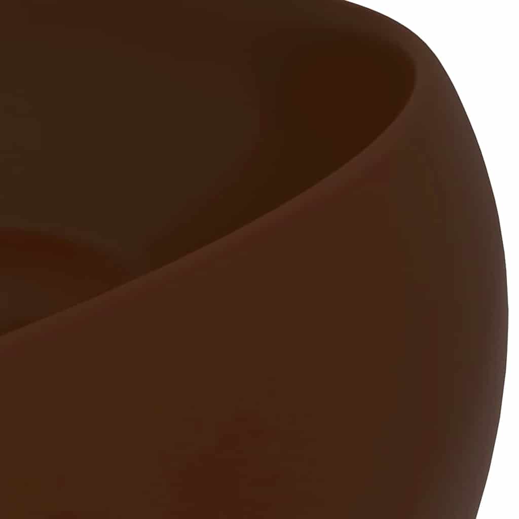kerek matt sötétbarna kerámia luxus mosdókagyló 40 x 15 cm
