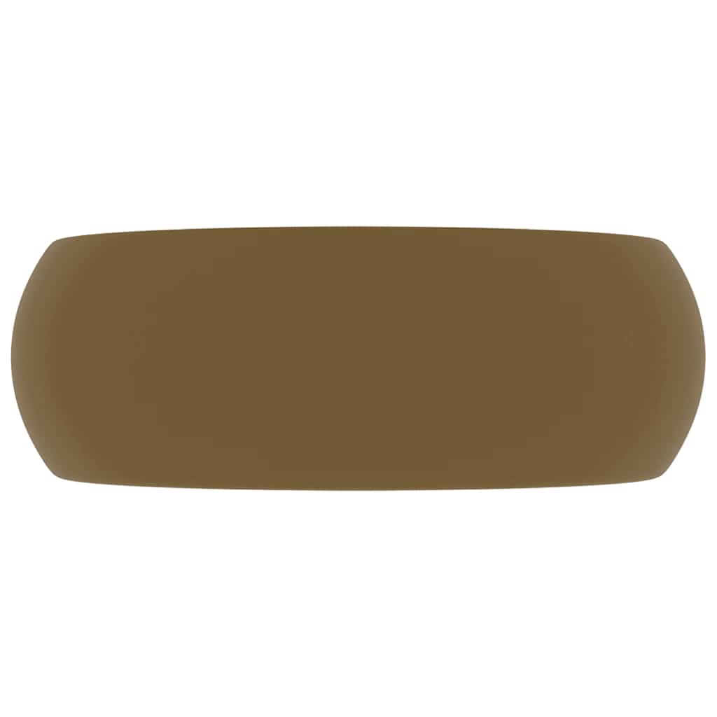 kerek matt krémszínű kerámia luxus mosdókagyló 40 x 15 cm