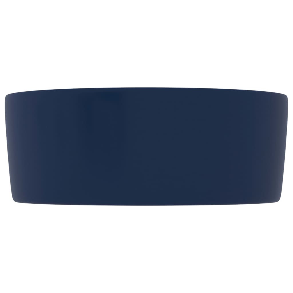 kerek matt sötétkék kerámia luxus mosdókagyló 40 x 15 cm