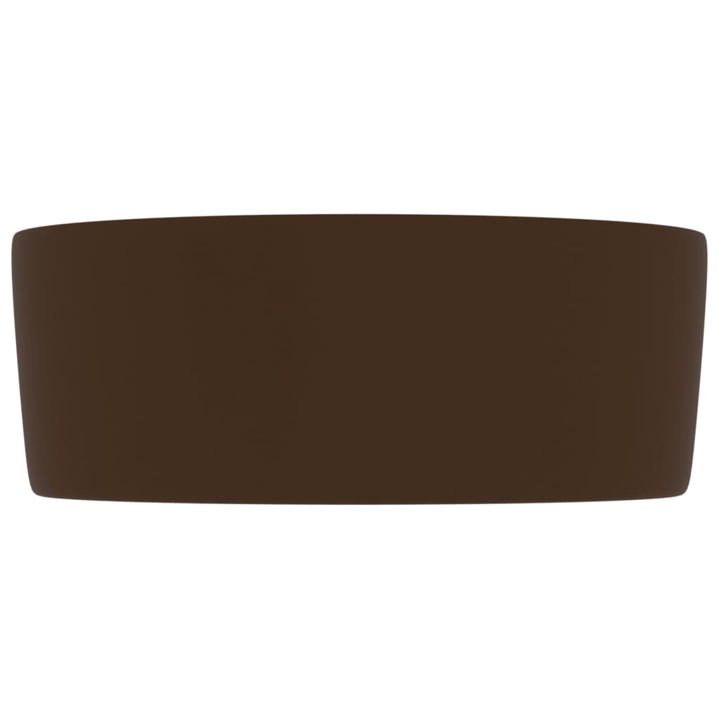 kerek matt sötétbarna kerámia luxus mosdókagyló 40 x 15 cm