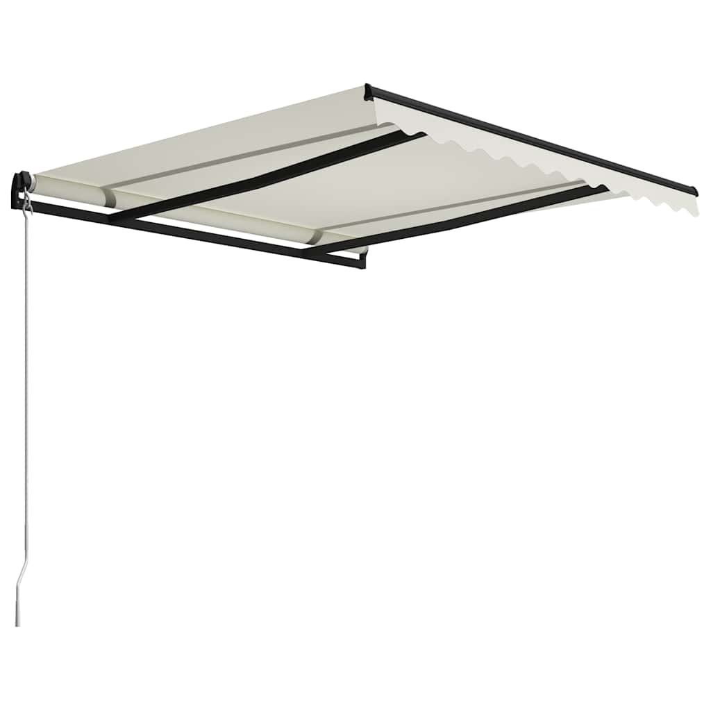 krémszínű kézzel kihúzható napellenző 300 x 250 cm