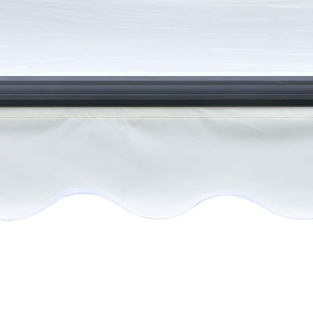 krémszínű kézzel kihúzható LED-es napellenző 300 x 250 cm