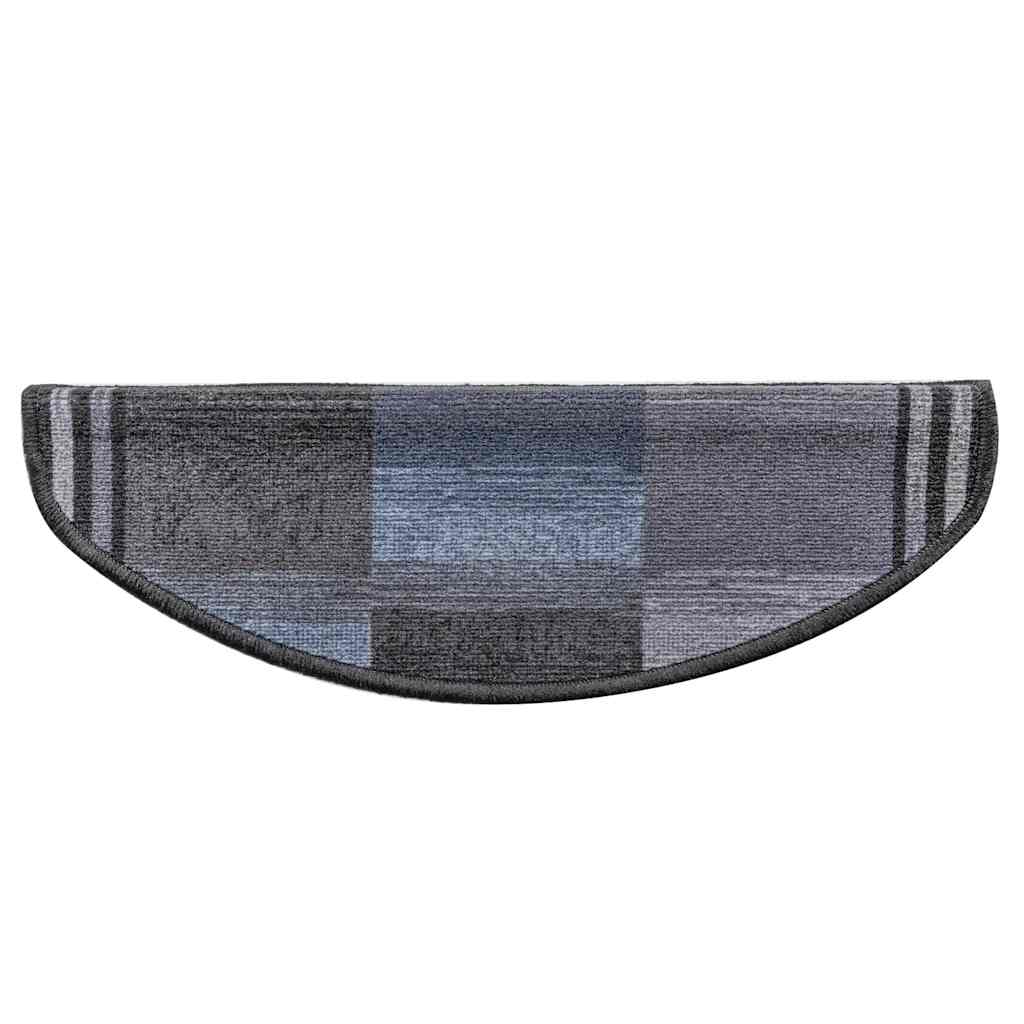 15 db fekete-szürke öntapadó lépcsőszőnyeg 65 x 21 x 4 cm