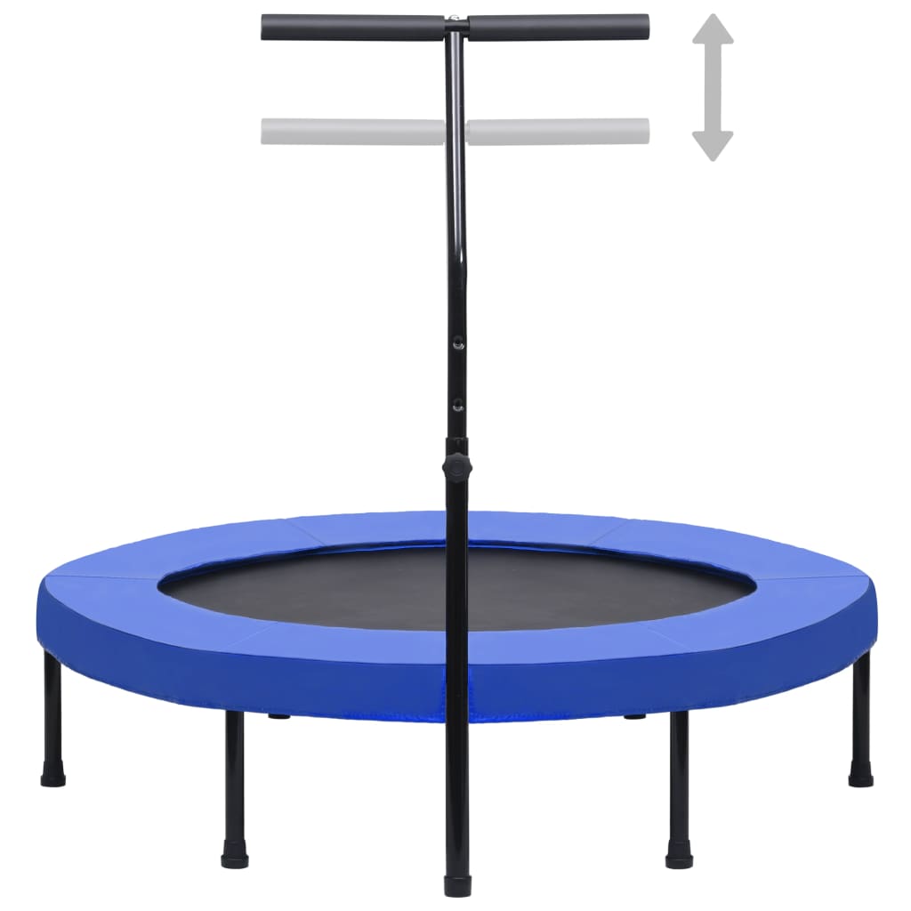 fitnesz trambulin kapaszkodóval és biztonsági párnázással 122 cm