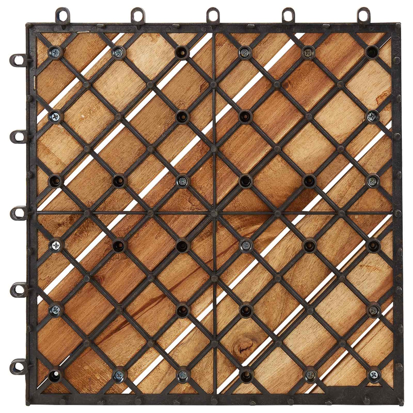 Faszegély járólap 10 pcs Barna 30 x 30 cm Akácfa