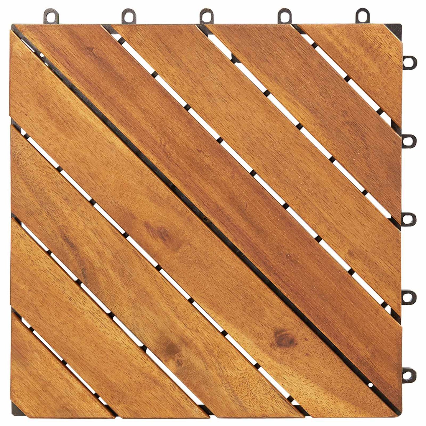 Faszegély járólap 10 pcs Barna 30 x 30 cm Akácfa