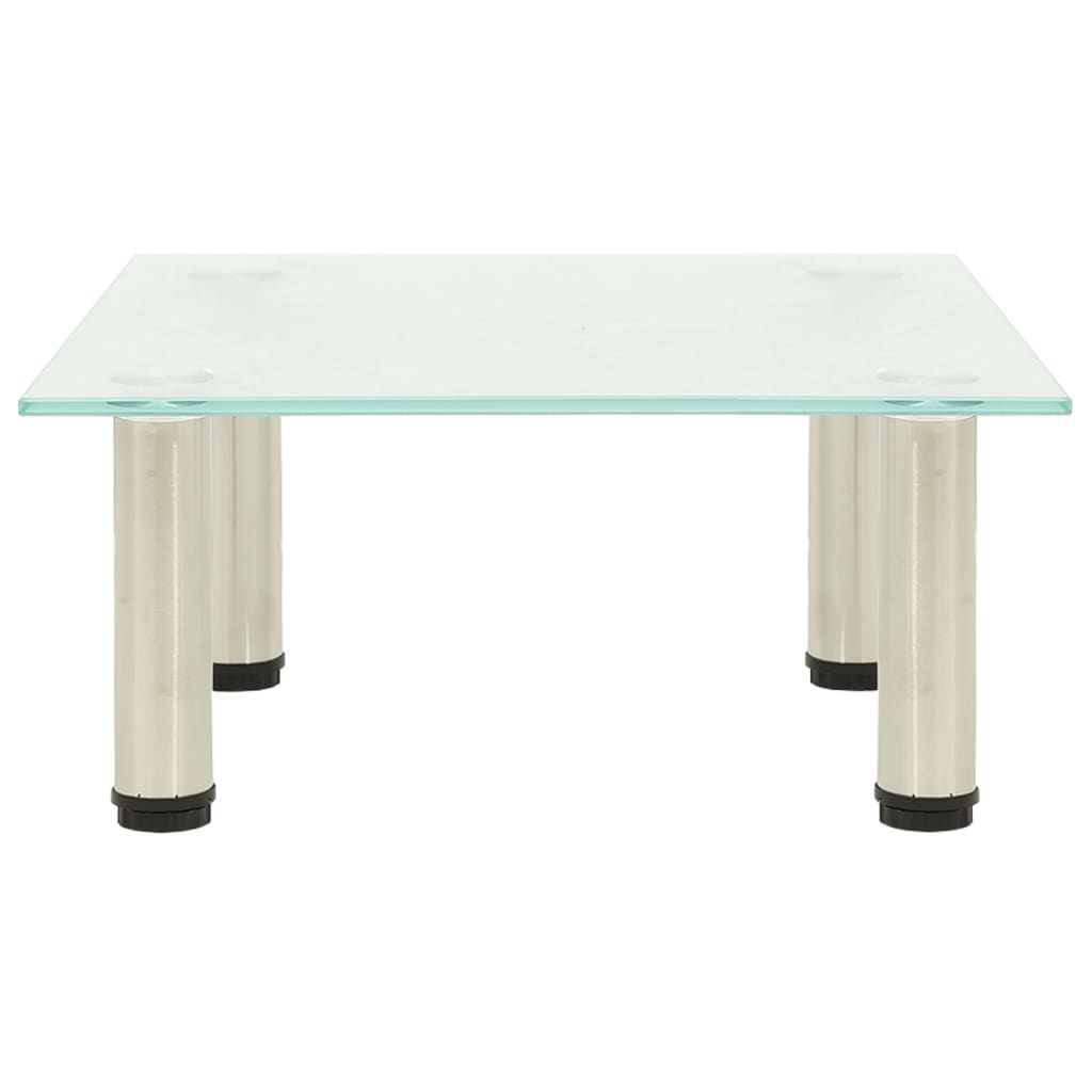322759 vidaXL TV Stand Frosted 40x35x17 cm Tempered Glass