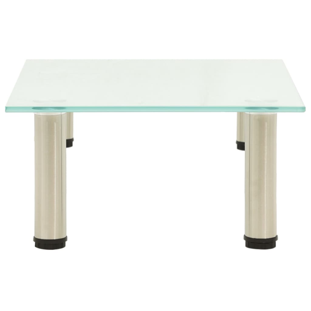 322759 vidaXL TV Stand Frosted 40x35x17 cm Tempered Glass