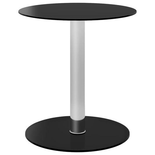 fekete edzett üveg dohányzóasztal 40 cm
