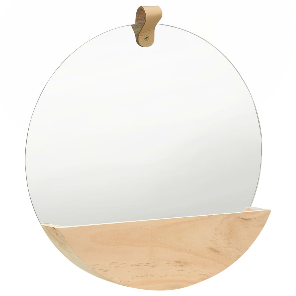 tömör fenyőfa fali tükör 35 cm