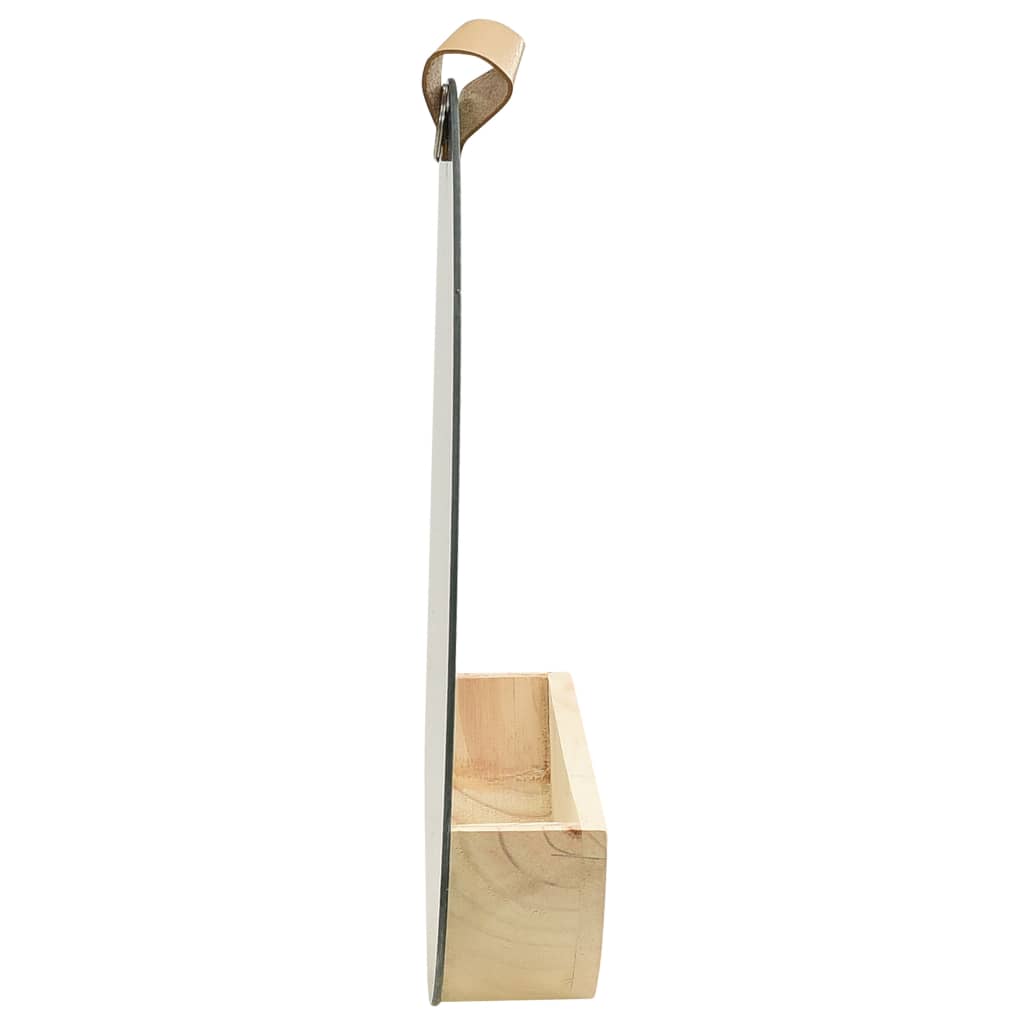 tömör fenyőfa fali tükör 35 cm