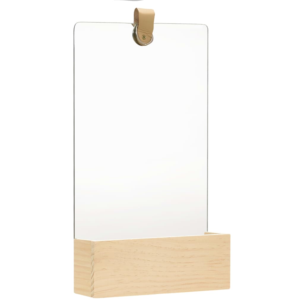 tömör fenyőfa fali tükör 23 x 39,5 cm
