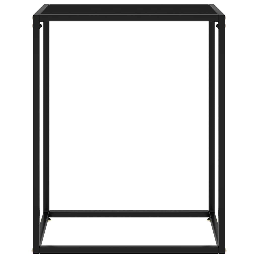 fekete edzett üveg tálalóasztal 60 x 35 x 75 cm