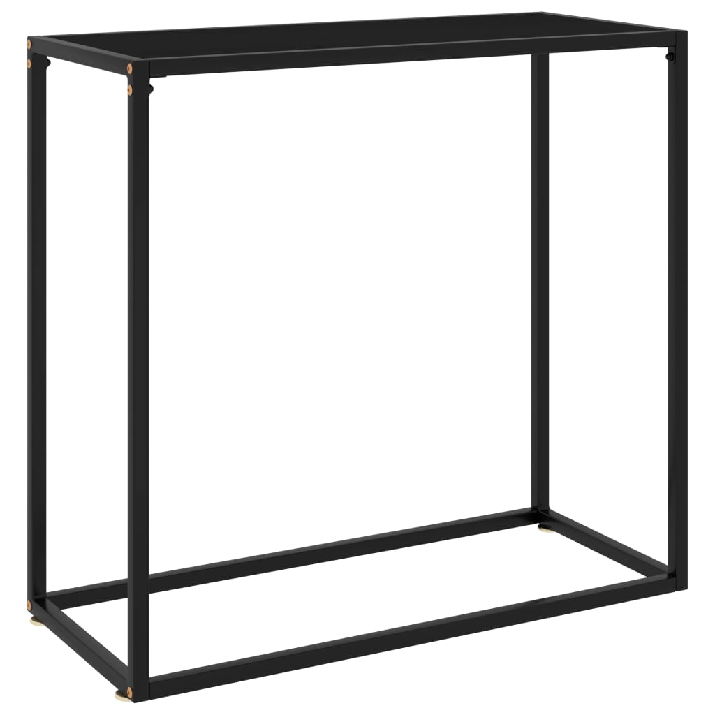 fekete edzett üveg tálalóasztal 80 x 35 x 75 cm