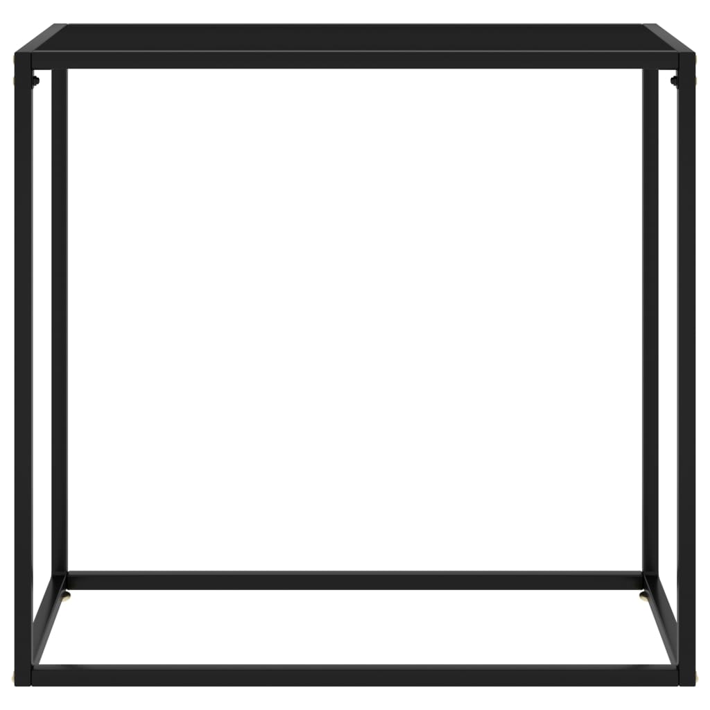 fekete edzett üveg tálalóasztal 80 x 35 x 75 cm