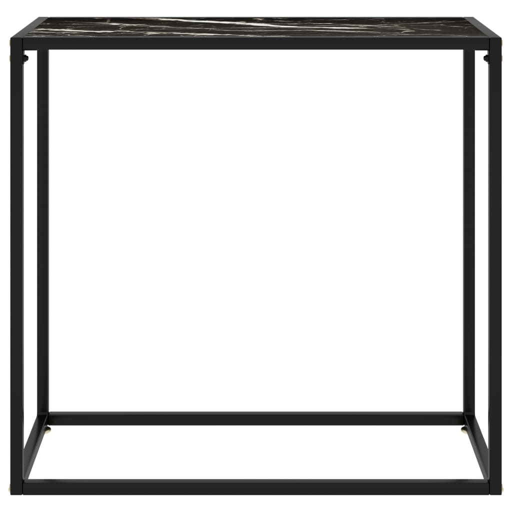 fekete edzett üveg tálalóasztal 80 x 35 x 75 cm