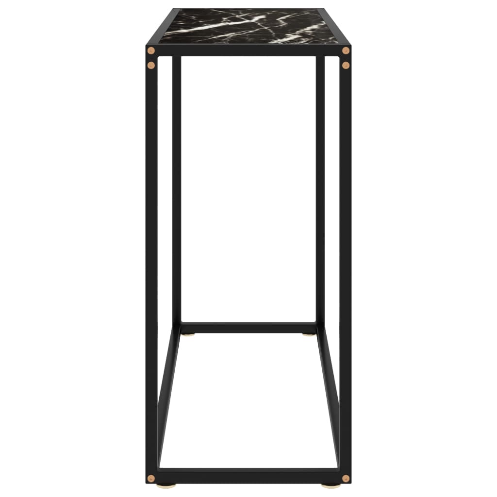 fekete edzett üveg tálalóasztal 80 x 35 x 75 cm