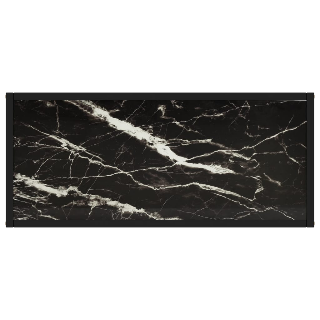 fekete edzett üveg tálalóasztal 80 x 35 x 75 cm