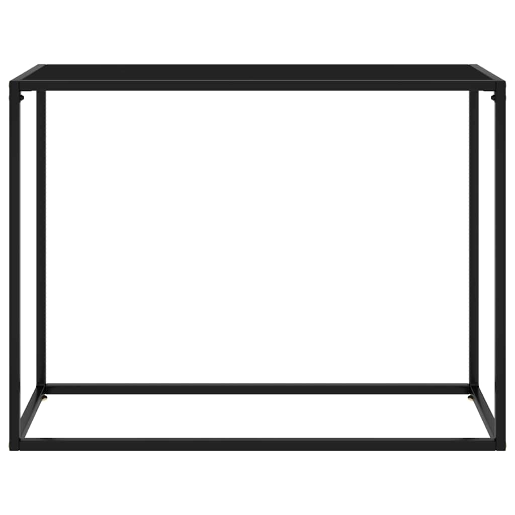 fekete edzett üveg tálalóasztal 100 x 35 x 75 cm