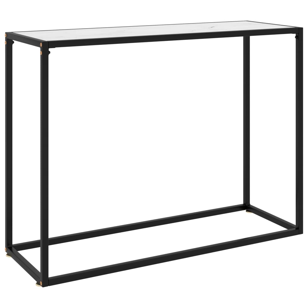 fehér edzett üveg tálalóasztal 100 x 35 x 75 cm