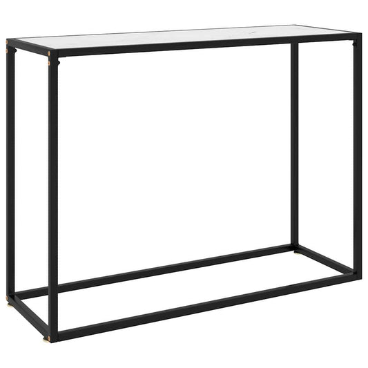 fehér edzett üveg tálalóasztal 100 x 35 x 75 cm