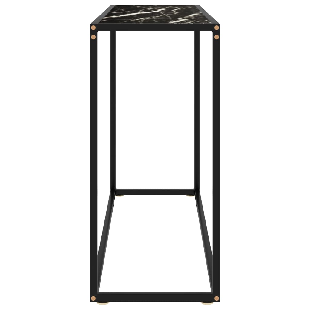 fekete edzett üveg tálalóasztal 100 x 35 x 75 cm