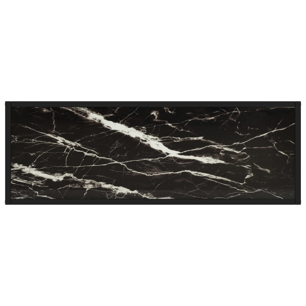 fekete edzett üveg tálalóasztal 100 x 35 x 75 cm