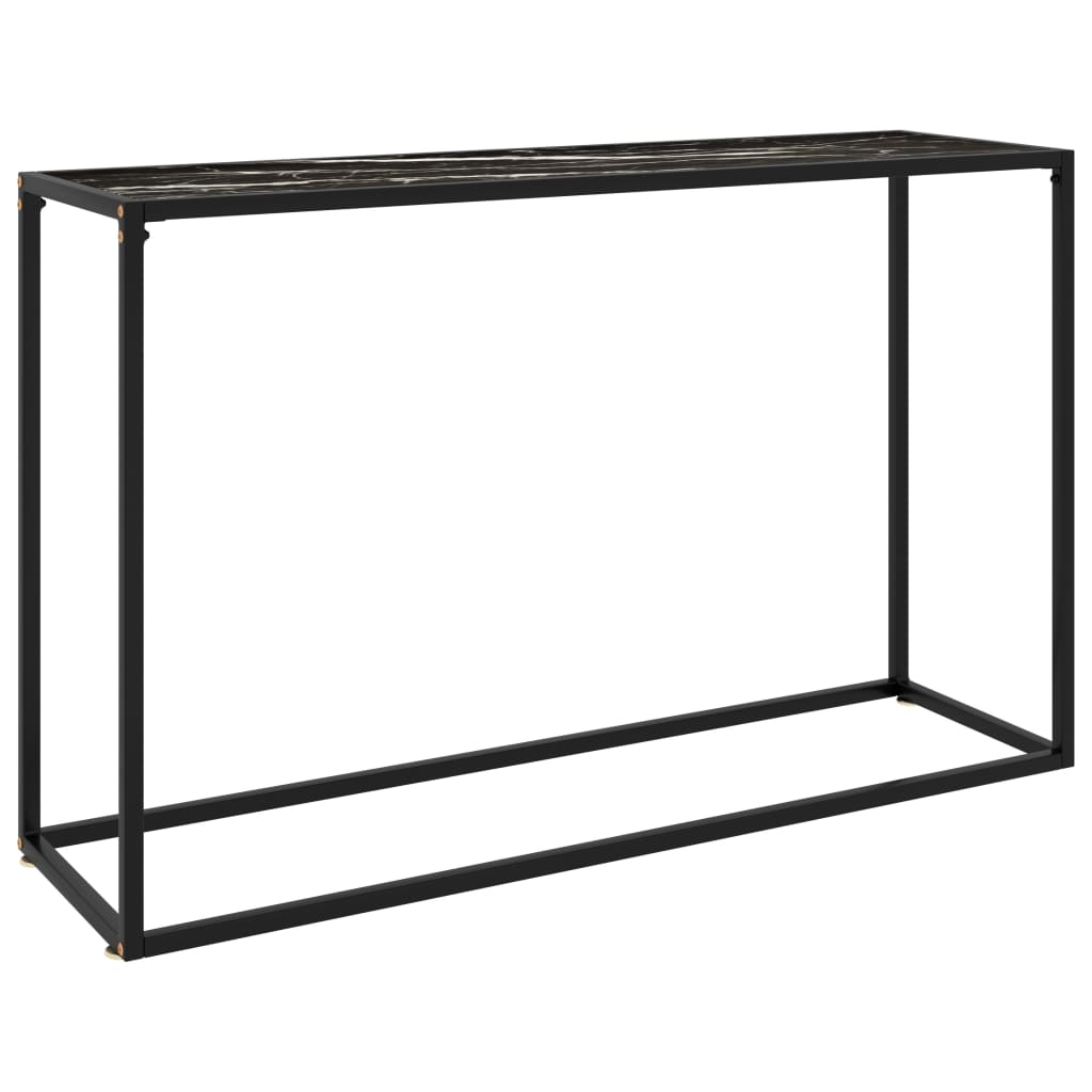 fekete edzett üveg tálalóasztal 120 x 35 x 75 cm
