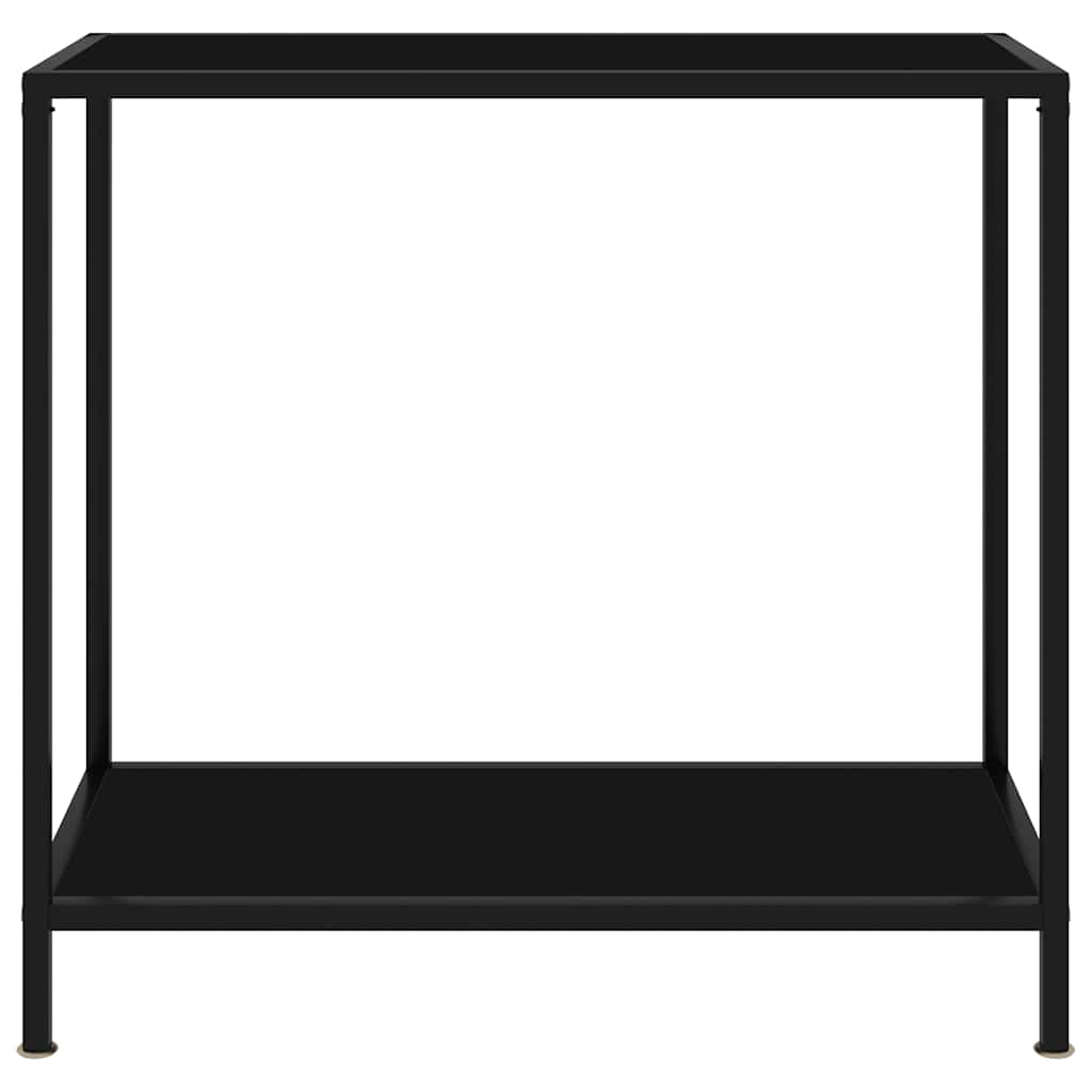 fekete edzett üveg tálalóasztal 80 x 35 x 75 cm