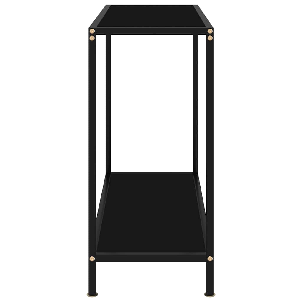 fekete edzett üveg tálalóasztal 80 x 35 x 75 cm