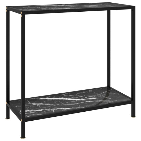 fekete edzett üveg tálalóasztal 80 x 35 x 75 cm