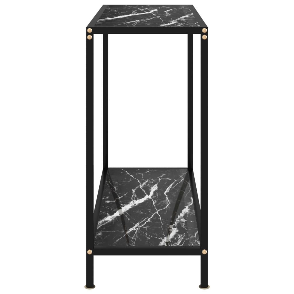 fekete edzett üveg tálalóasztal 80 x 35 x 75 cm
