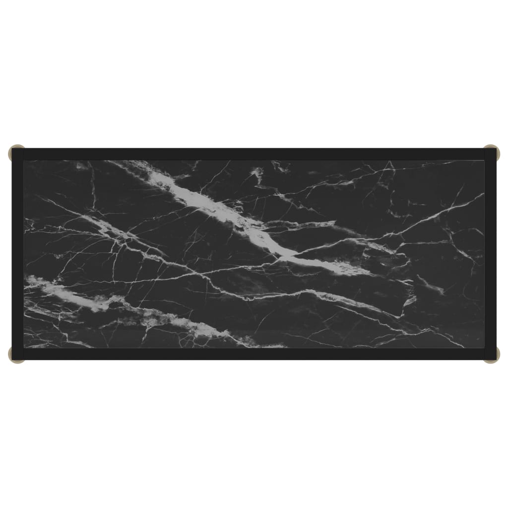 fekete edzett üveg tálalóasztal 80 x 35 x 75 cm