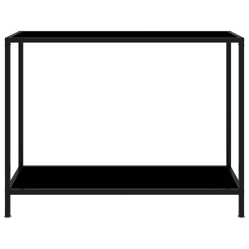 fekete edzett üveg tálalóasztal 100 x 35 x 75 cm