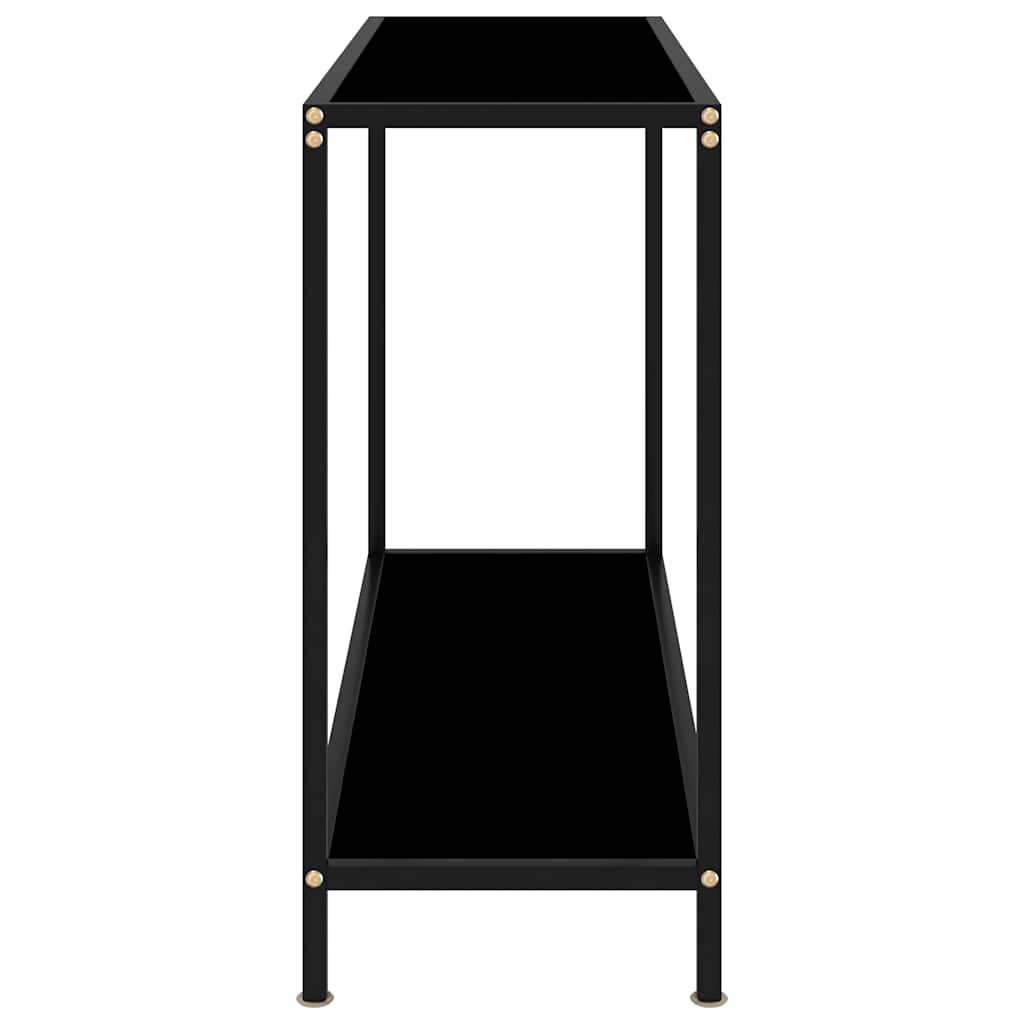 fekete edzett üveg tálalóasztal 100 x 35 x 75 cm