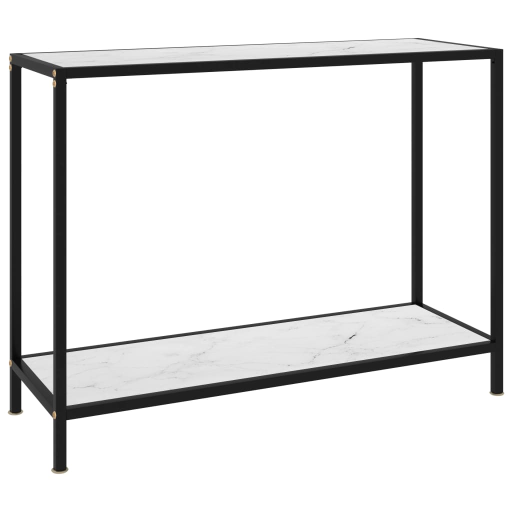 fehér edzett üveg tálalóasztal 100 x 35 x 75 cm