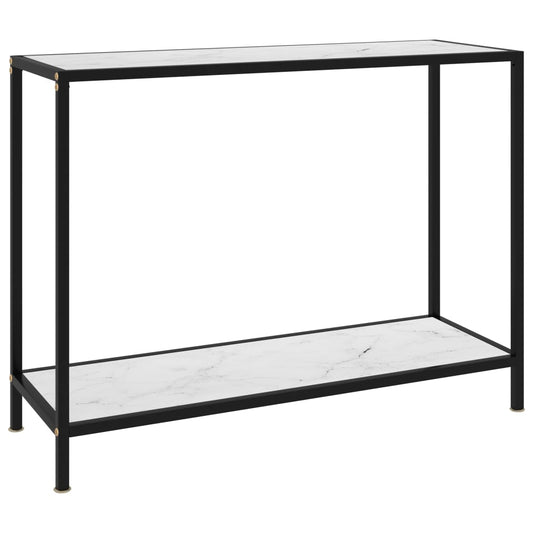 fehér edzett üveg tálalóasztal 100 x 35 x 75 cm