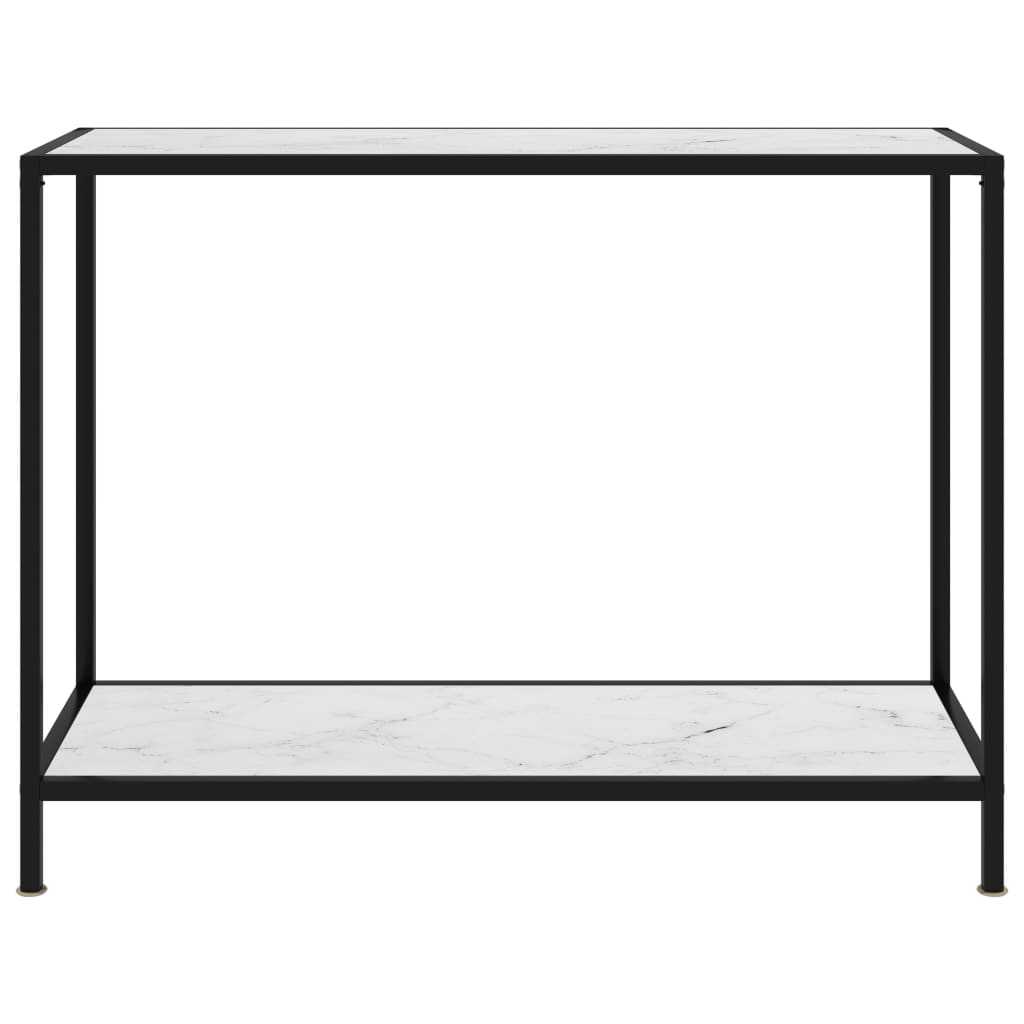 fehér edzett üveg tálalóasztal 100 x 35 x 75 cm