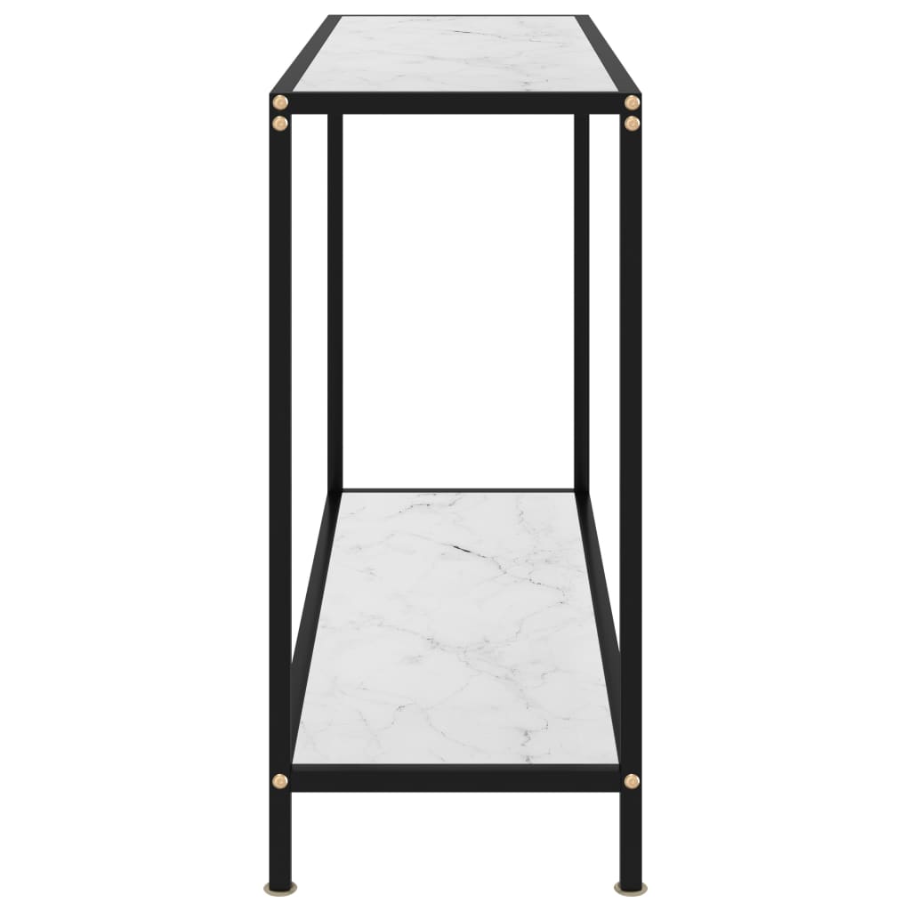 fehér edzett üveg tálalóasztal 100 x 35 x 75 cm
